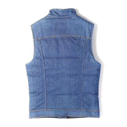 11AW ×Levi's 裏地スターモノグラム デニム ダウンベスト (Denim Down Vest) USA製