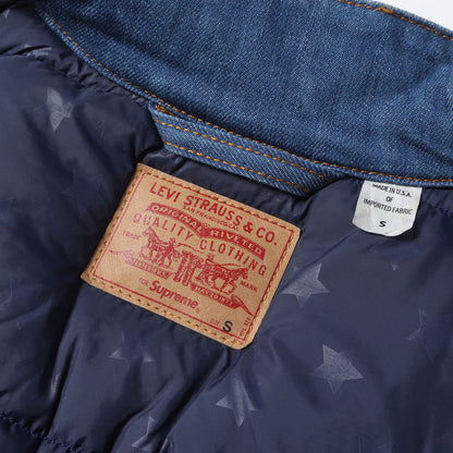 11AW ×Levi's 裏地スターモノグラム デニム ダウンベスト (Denim Down Vest) USA製