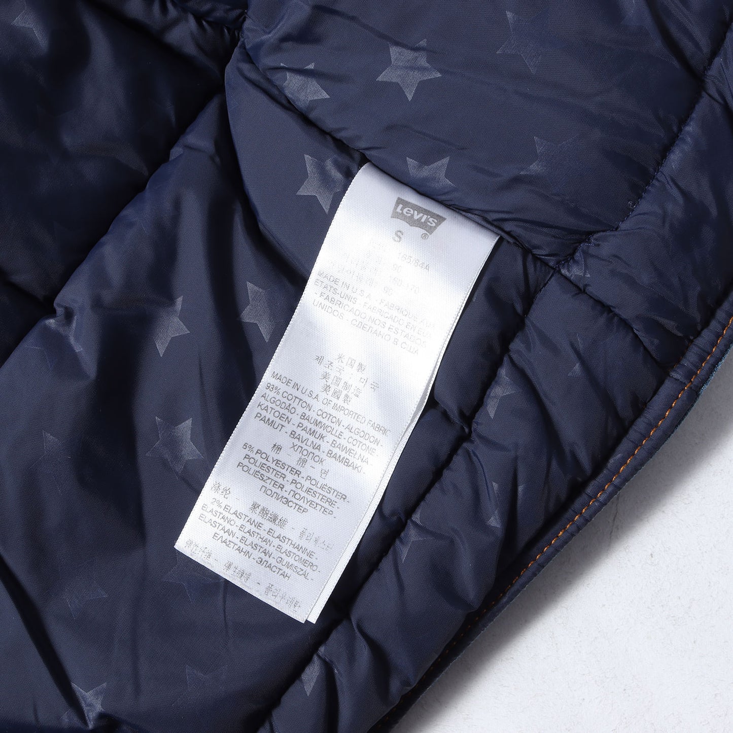 11AW ×Levi's 裏地スターモノグラム デニム ダウンベスト (Denim Down Vest) USA製