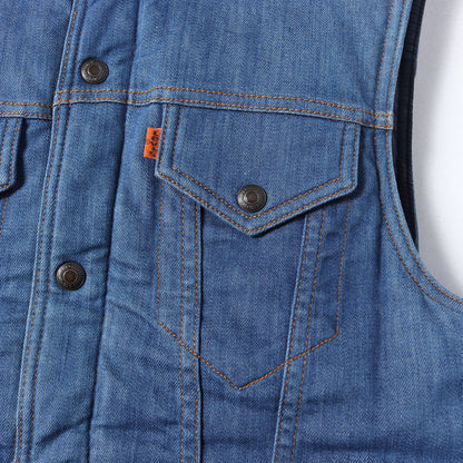 11AW ×Levi's 裏地スターモノグラム デニム ダウンベスト (Denim Down Vest) USA製