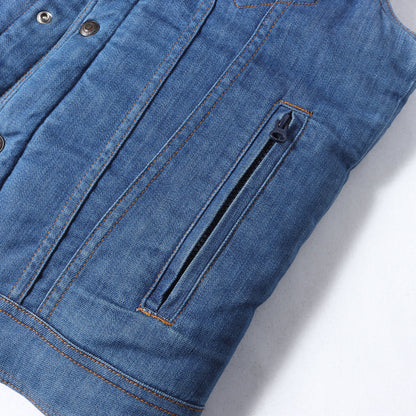 11AW ×Levi's 裏地スターモノグラム デニム ダウンベスト (Denim Down Vest) USA製