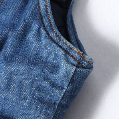 11AW ×Levi's 裏地スターモノグラム デニム ダウンベスト (Denim Down Vest) USA製