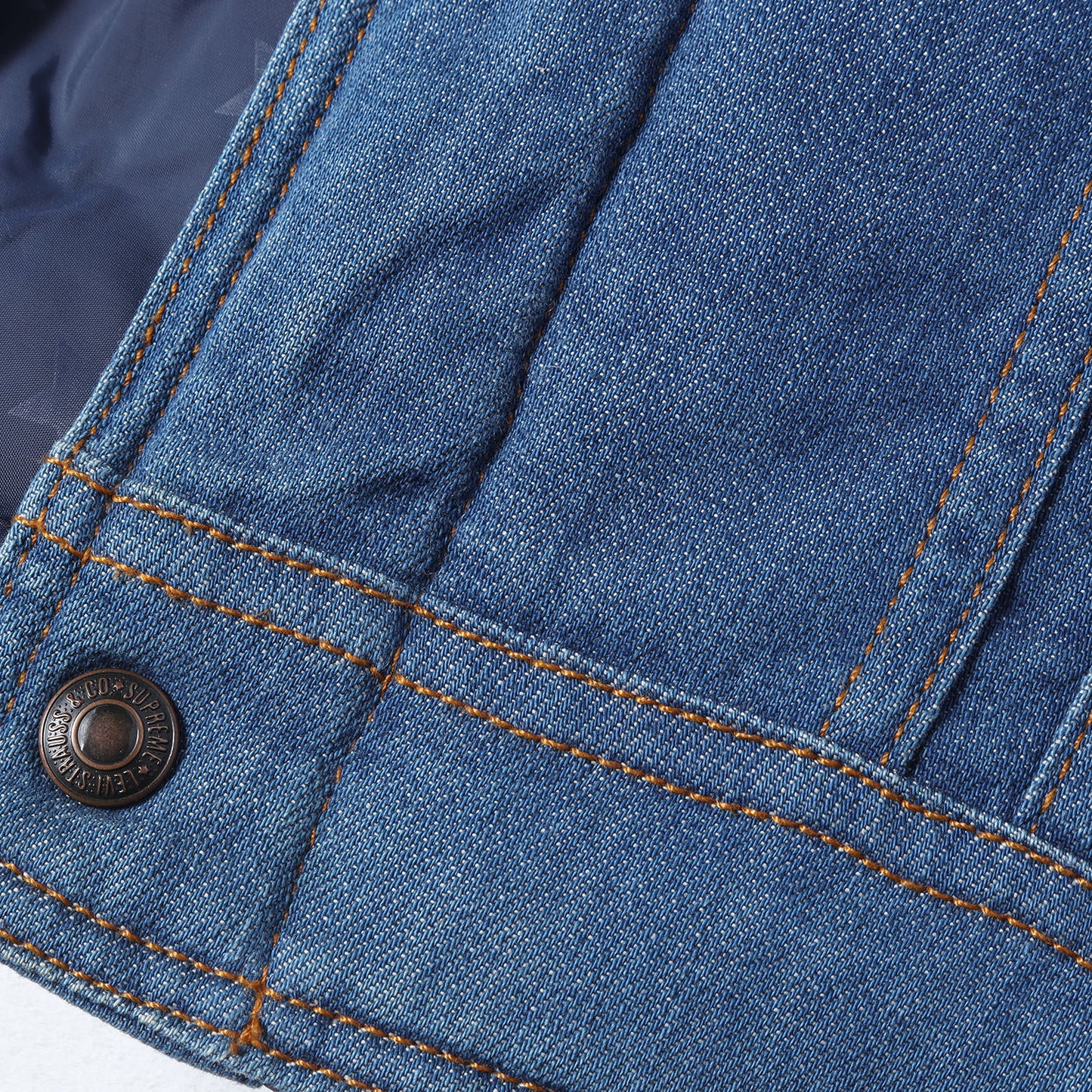 11AW ×Levi's 裏地スターモノグラム デニム ダウンベスト (Denim Down Vest) USA製