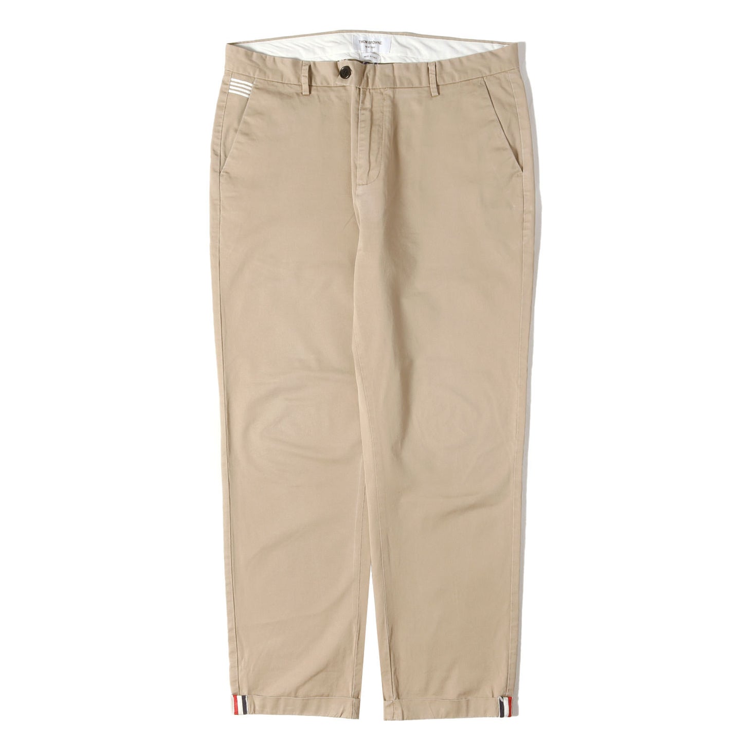 グログランテープ付き 4BAR コットンツイル ストレッチ チノパンツ (MWL272A05245)