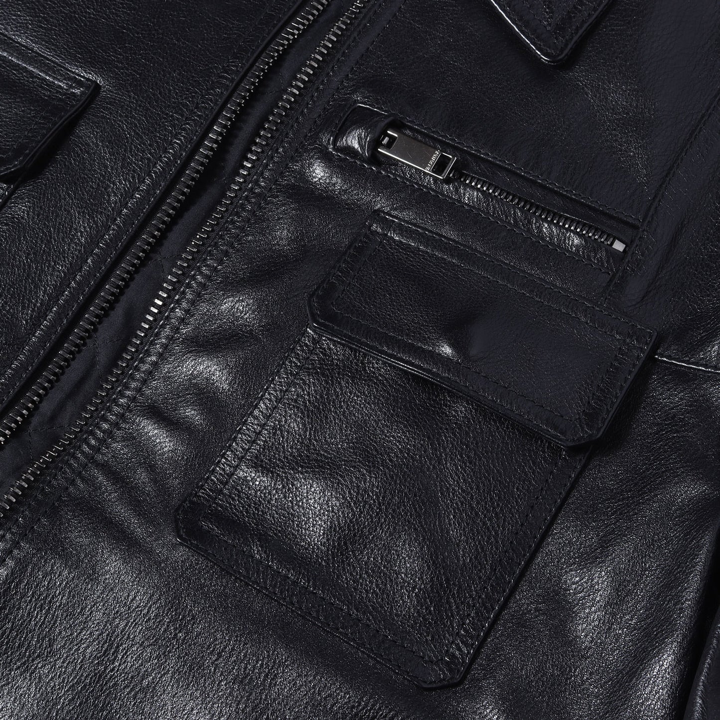 ALWAYS スタッズ レザー シングル ライダース ジャケット (ALWAYS studded leather jacket)