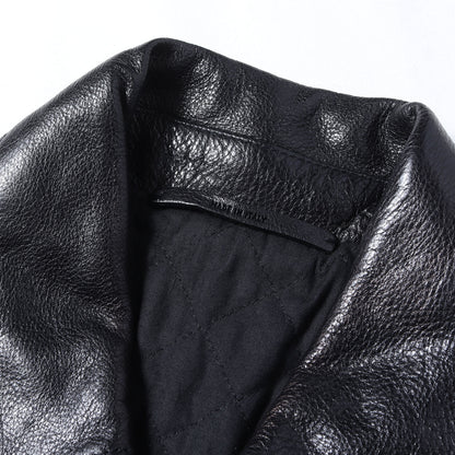 ALWAYS スタッズ レザー シングル ライダース ジャケット (ALWAYS studded leather jacket)