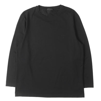 ブランドロゴ刺繍 ストレッチジャージーコットン ロングスリーブ Tシャツ (Prada Jersey Long-sleeved T-shirt)