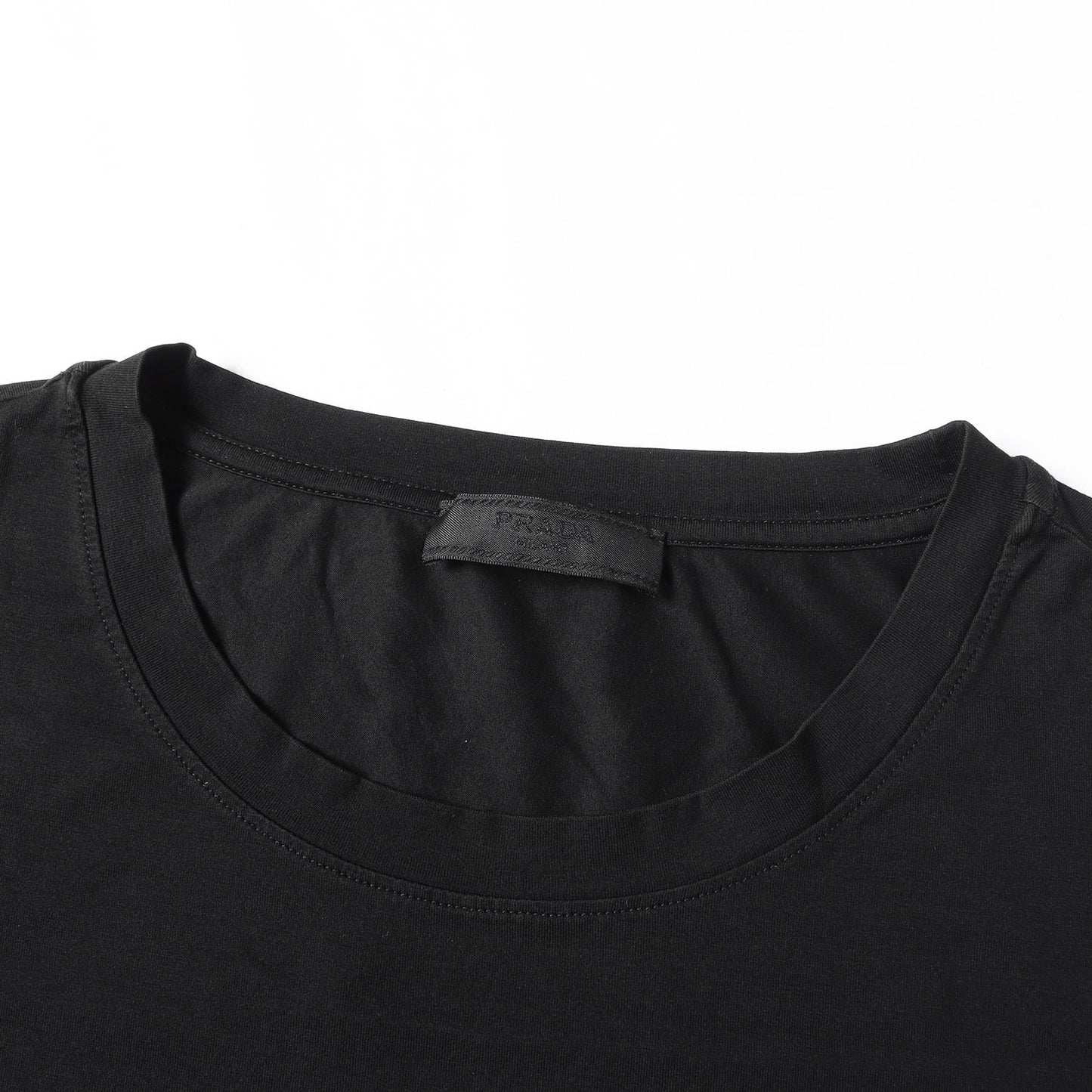 ブランドロゴ刺繍 ストレッチジャージーコットン ロングスリーブ Tシャツ (Prada Jersey Long-sleeved T-shirt)