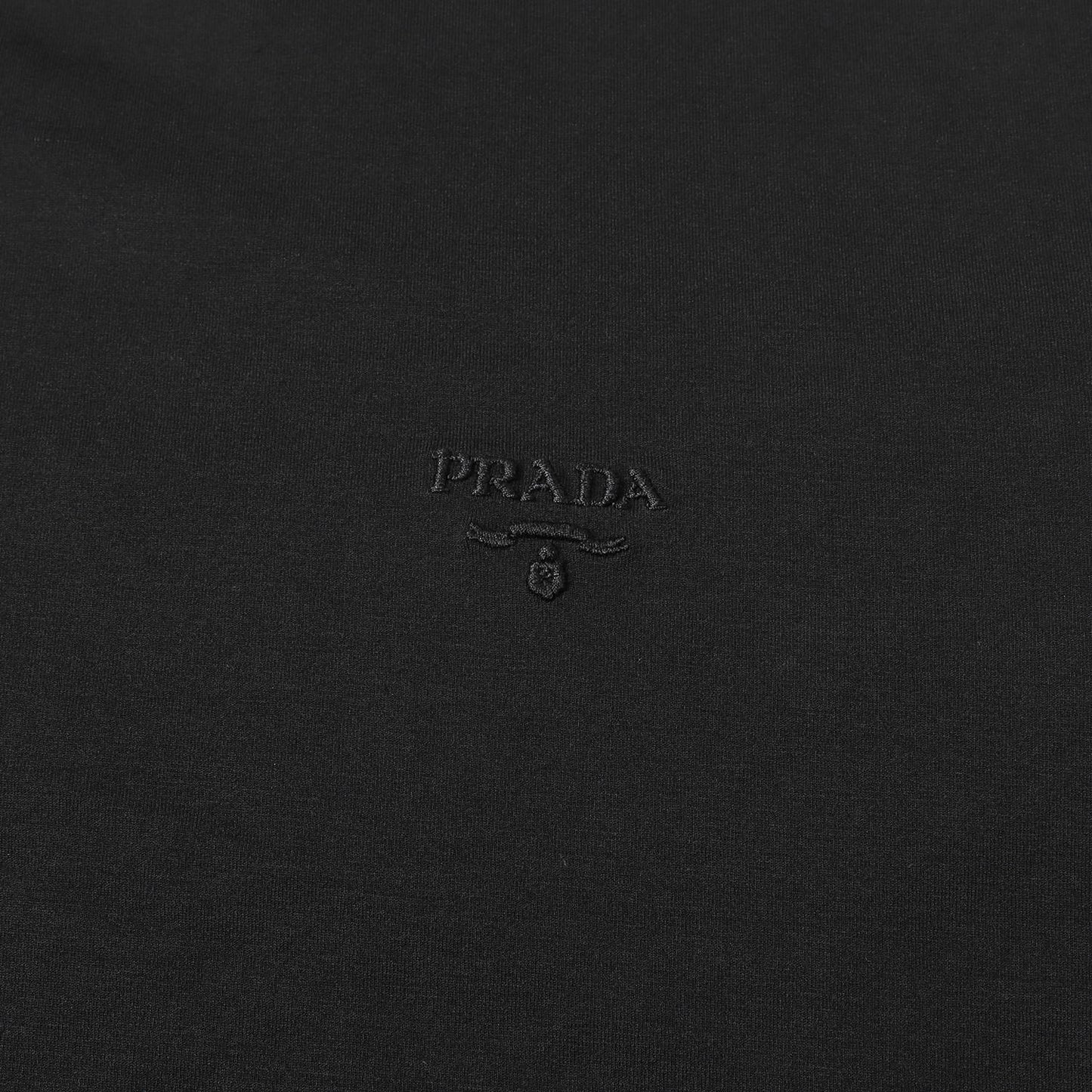 ブランドロゴ刺繍 ストレッチジャージーコットン ロングスリーブ Tシャツ (Prada Jersey Long-sleeved T-shirt)