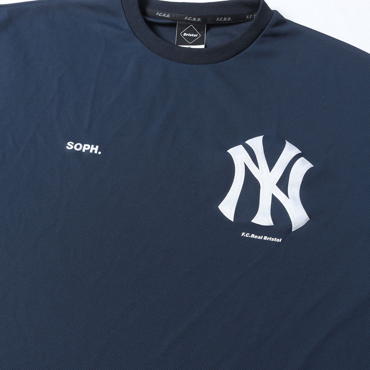 ×MLB / New York Yankees ロゴパッチ メッシュ ロングスリーブ Tシャツ (MLB TOUR L/S PRE MATCH TOP)
