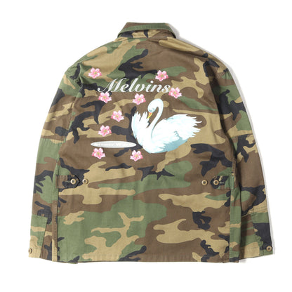 24SS ×Melvins バックグラフィック ウッドランドカモ BDU シャツジャケット (Melvins BDU Jacket)
