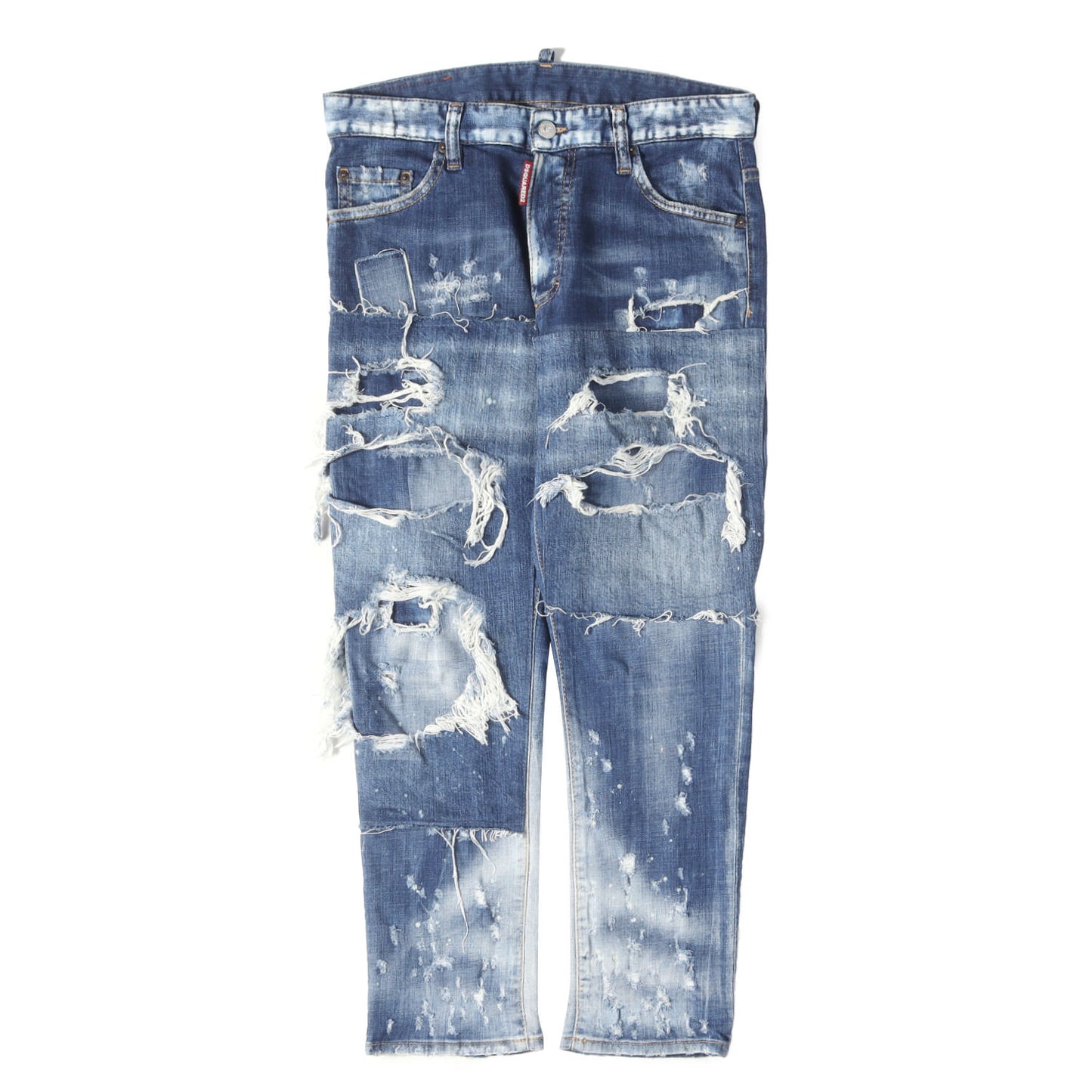 ハードクラッシュ加工 スキニー クロップド デニムパンツ (Glam Head Jean)