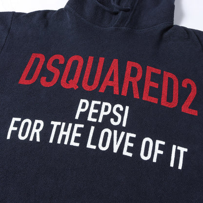 ×PEPSI-COLA ロゴプリント 半袖 レイヤード 裏吊り毛 スウェットパーカー S78GU0037 S25427