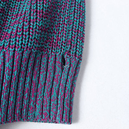 21AW リブ編み メランジ コットン ニット (Melange Rib Knit Sweater)