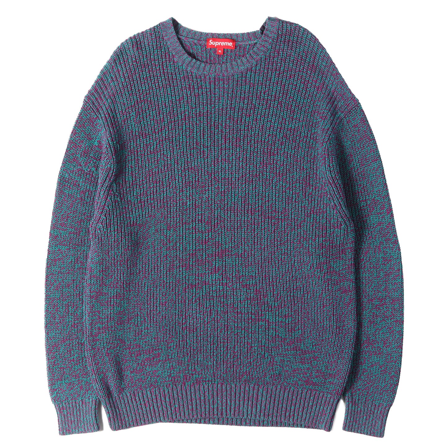 21AW リブ編み メランジ コットン ニット (Melange Rib Knit Sweater)