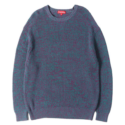 21AW リブ編み メランジ コットン ニット (Melange Rib Knit Sweater)