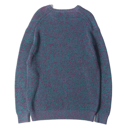 21AW リブ編み メランジ コットン ニット (Melange Rib Knit Sweater)