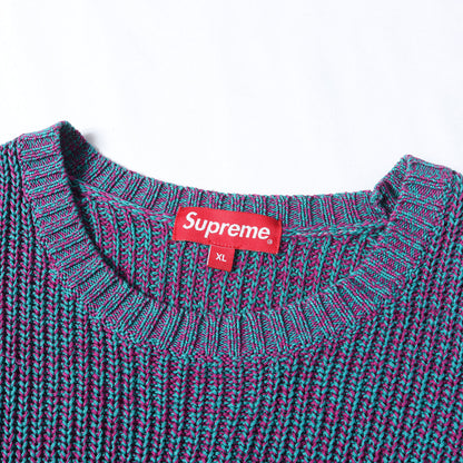 21AW リブ編み メランジ コットン ニット (Melange Rib Knit Sweater)