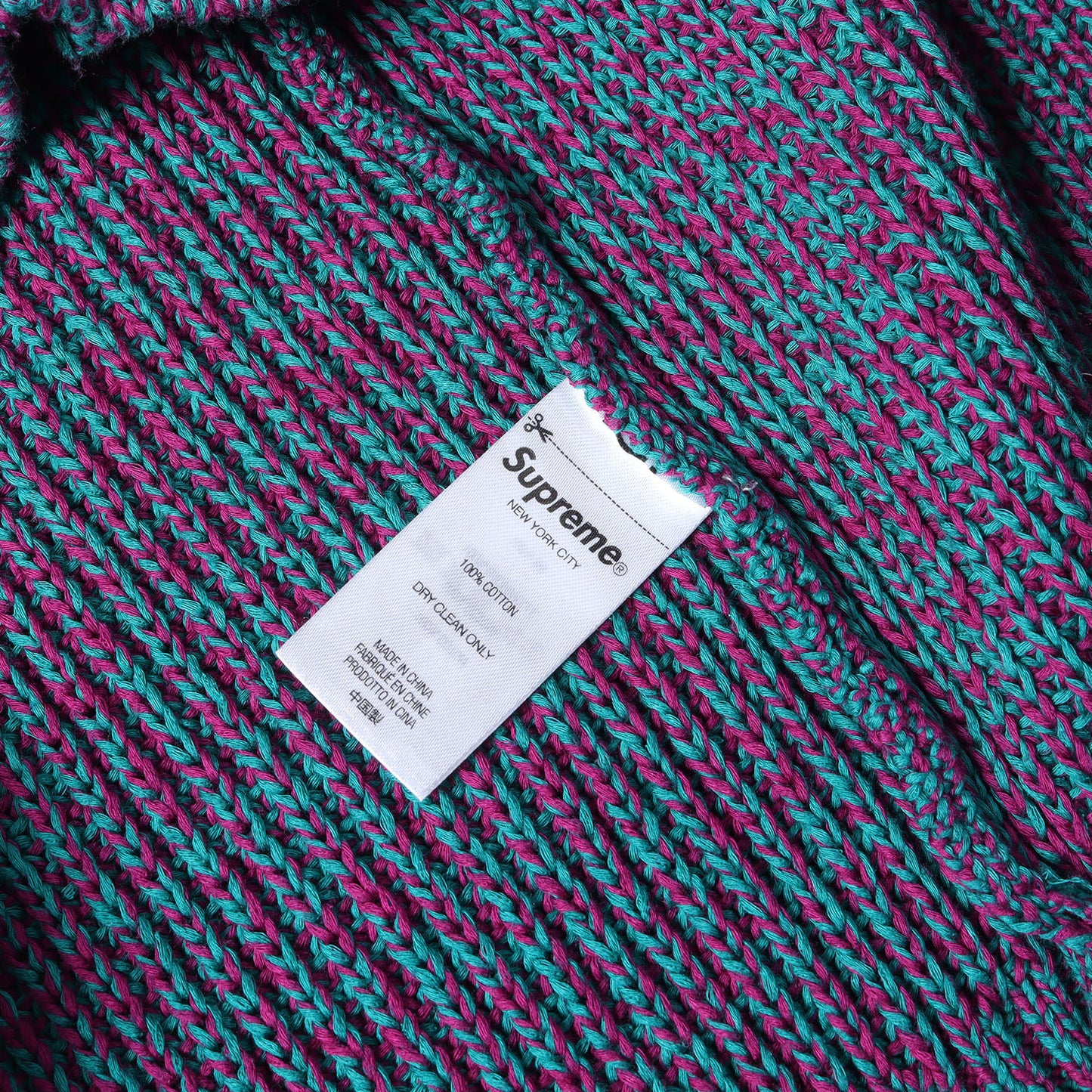 21AW リブ編み メランジ コットン ニット (Melange Rib Knit Sweater)