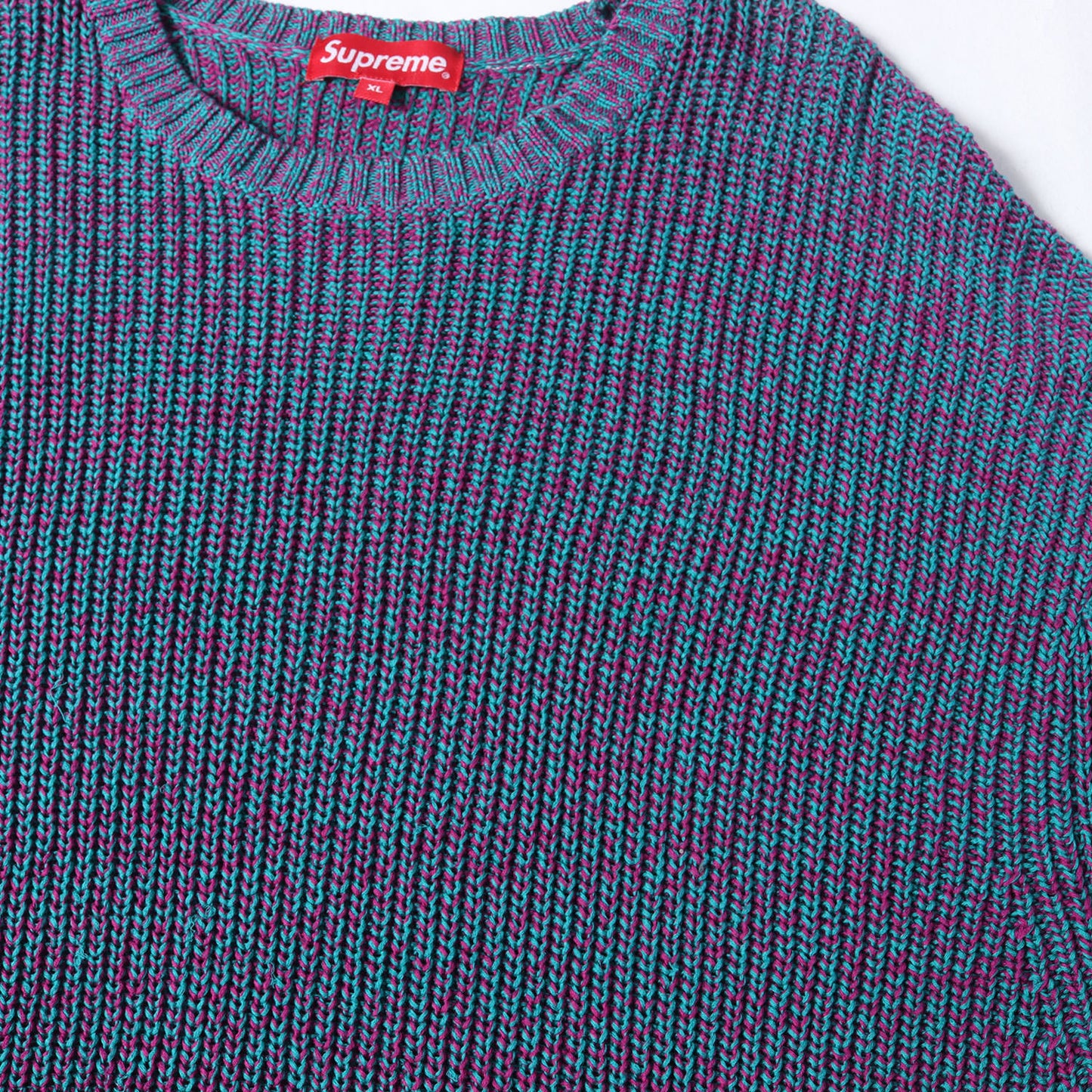 21AW リブ編み メランジ コットン ニット (Melange Rib Knit Sweater)