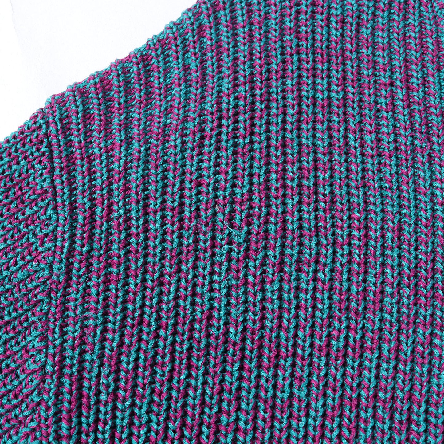21AW リブ編み メランジ コットン ニット (Melange Rib Knit Sweater)