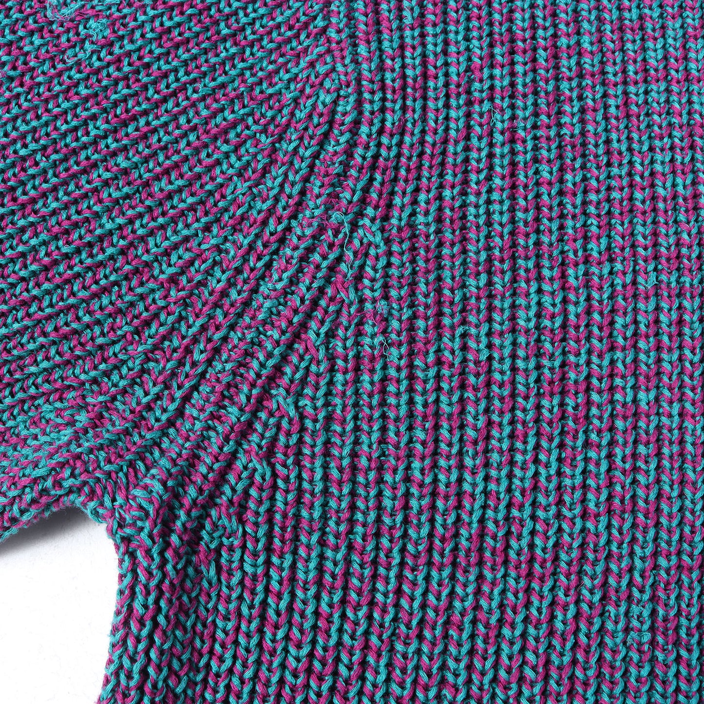 21AW リブ編み メランジ コットン ニット (Melange Rib Knit Sweater)