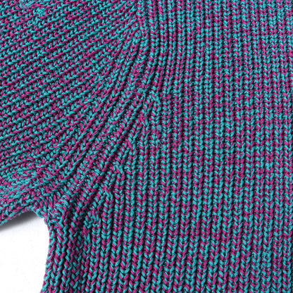 21AW リブ編み メランジ コットン ニット (Melange Rib Knit Sweater)