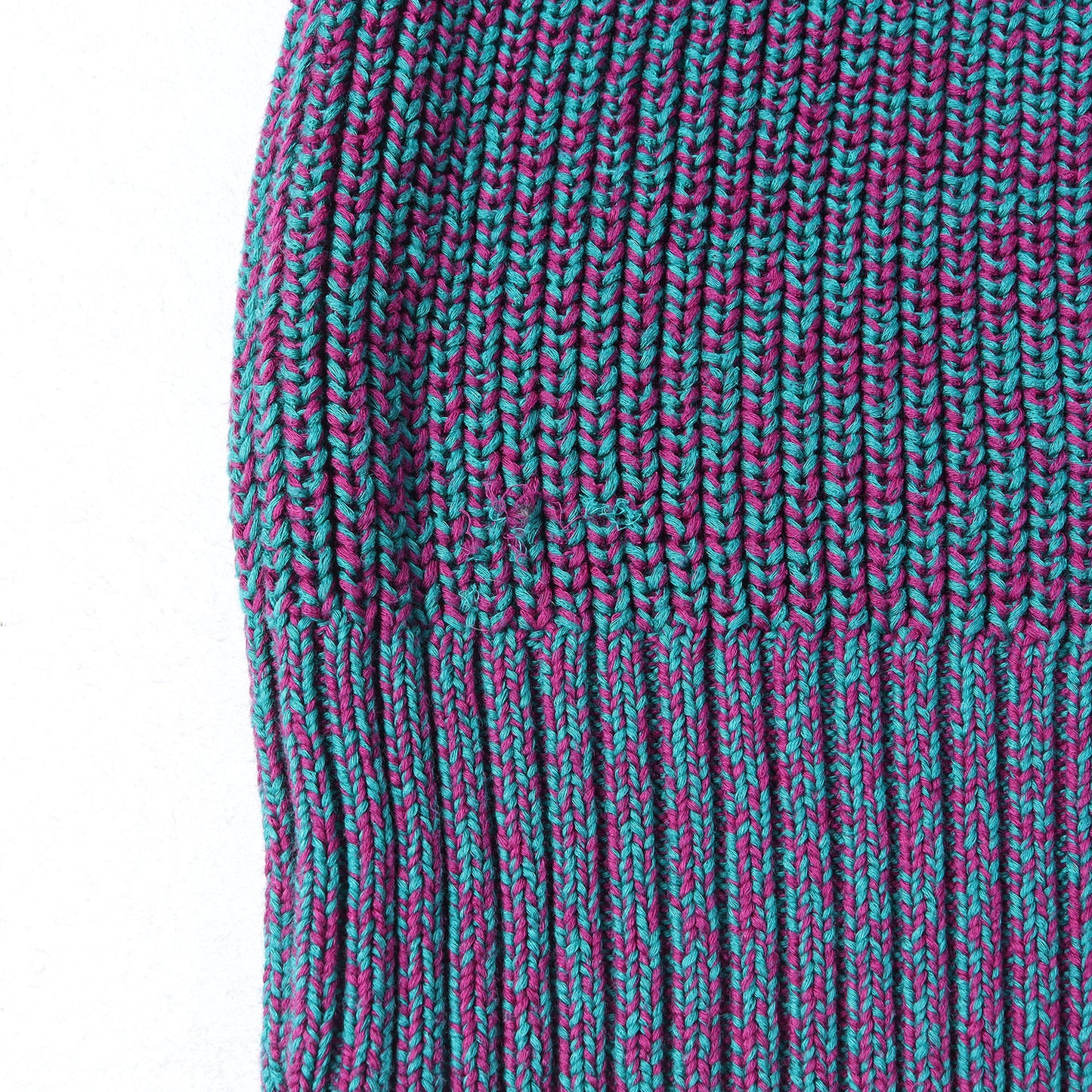 21AW リブ編み メランジ コットン ニット (Melange Rib Knit Sweater)