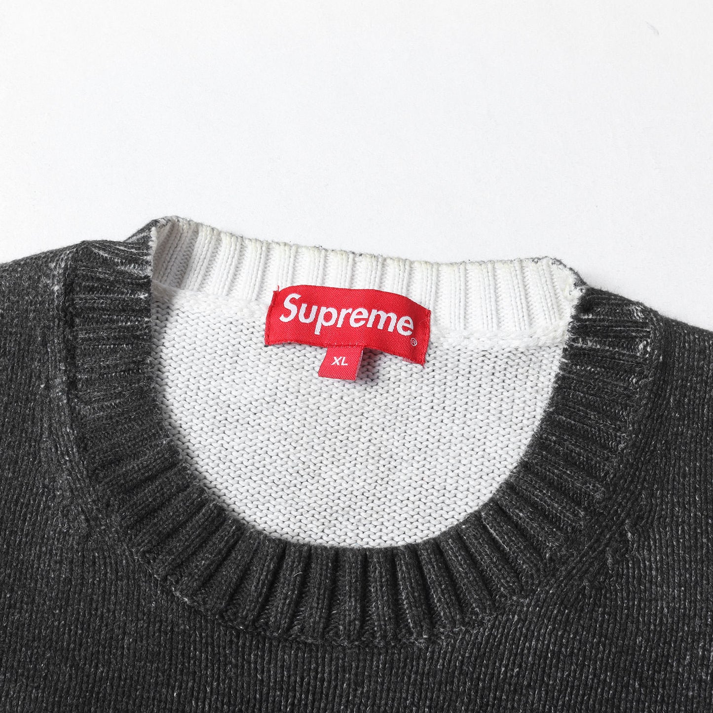 23SS プリントウォッシュ ブランドロゴ クルーネック コットン ニット (Printed Washed Sweater)
