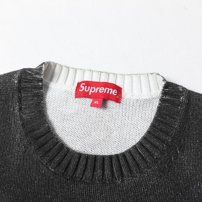 23SS プリントウォッシュ ブランドロゴ クルーネック コットン ニット (Printed Washed Sweater)