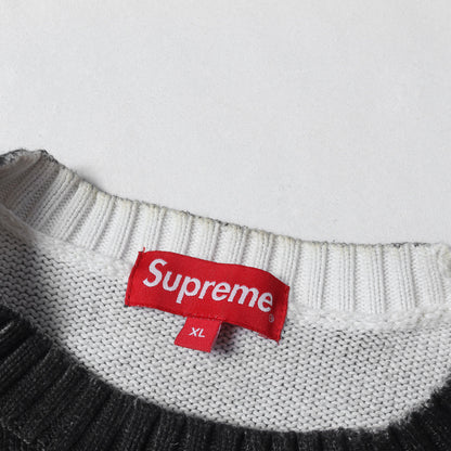 23SS プリントウォッシュ ブランドロゴ クルーネック コットン ニット (Printed Washed Sweater)