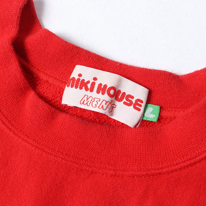 90s エルボーパッチ付き ブランドロゴ バイカラー クルーネック スウェット / miki HOUSE ミキハウス