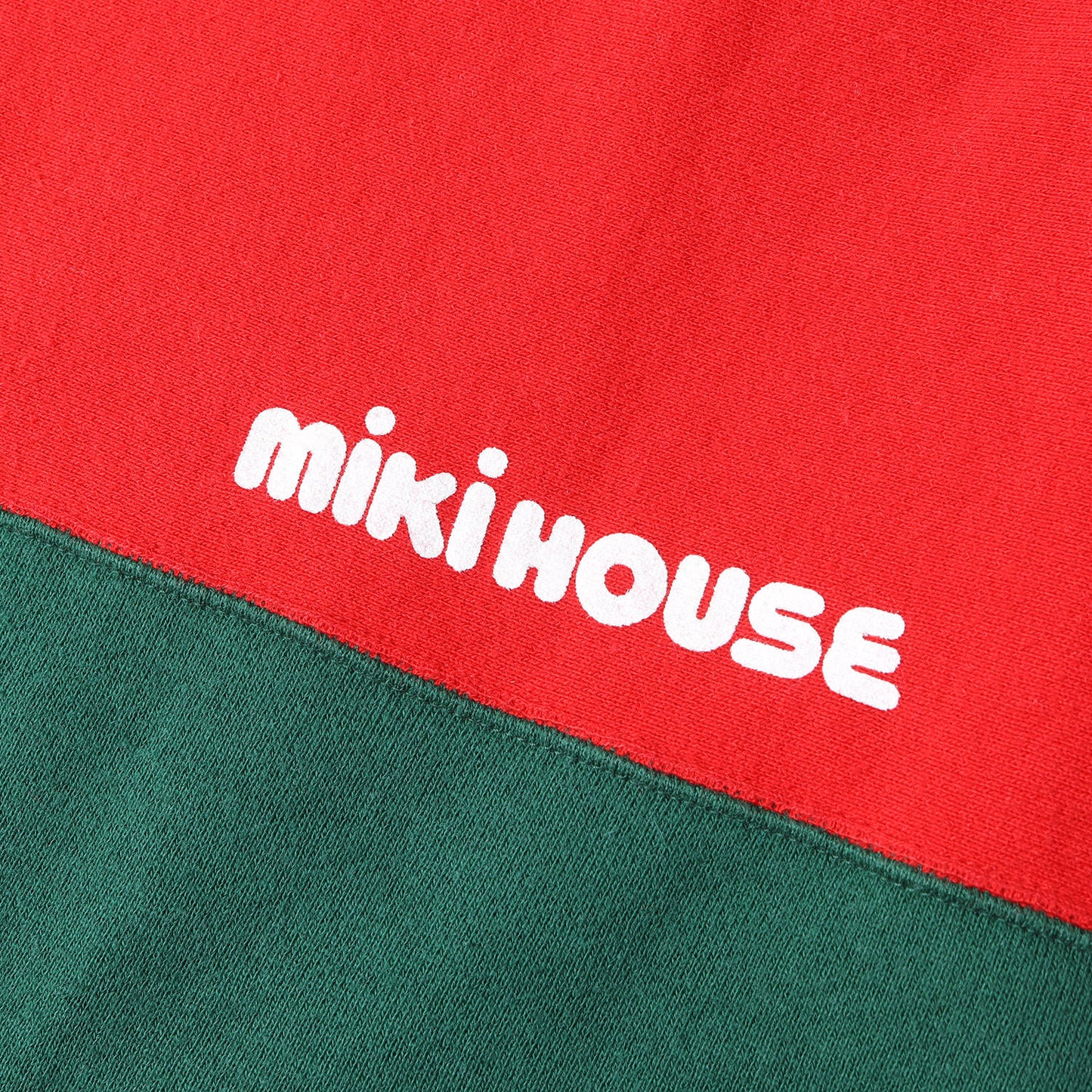 90s エルボーパッチ付き ブランドロゴ バイカラー クルーネック スウェット / miki HOUSE ミキハウス