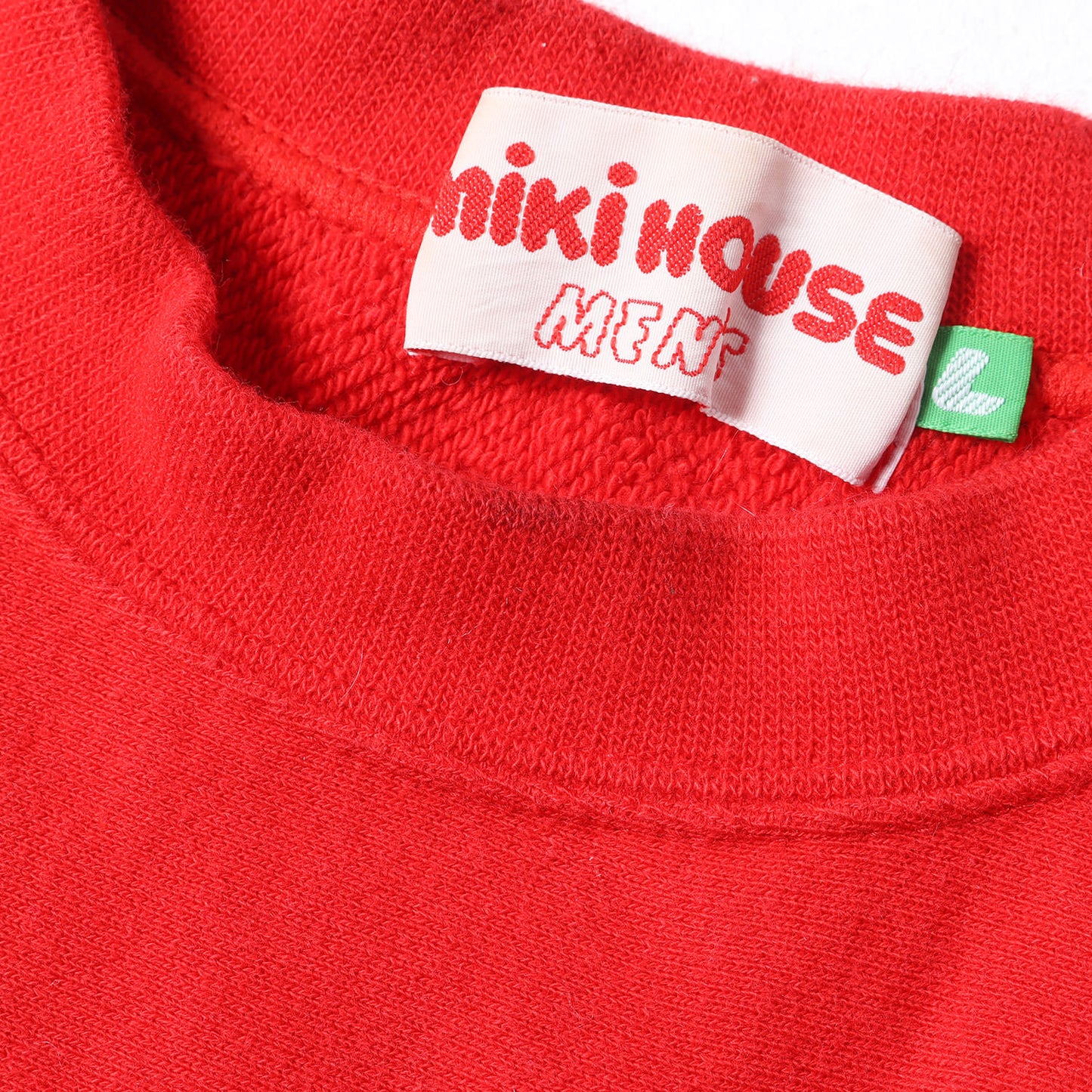 90s エルボーパッチ付き ブランドロゴ バイカラー クルーネック スウェット / miki HOUSE ミキハウス