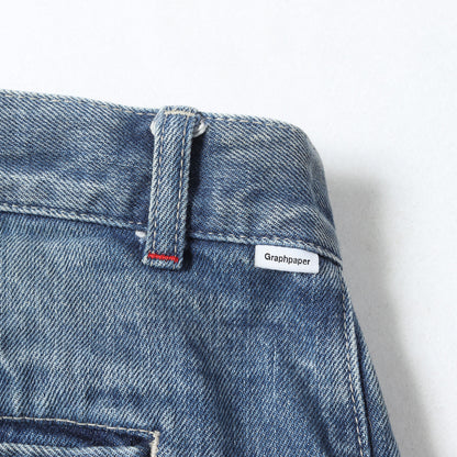 ヴィンテージ加工 ツータック セルビッチ ワイド デニムパンツ (Selvage Denim Two Tuck Pants)