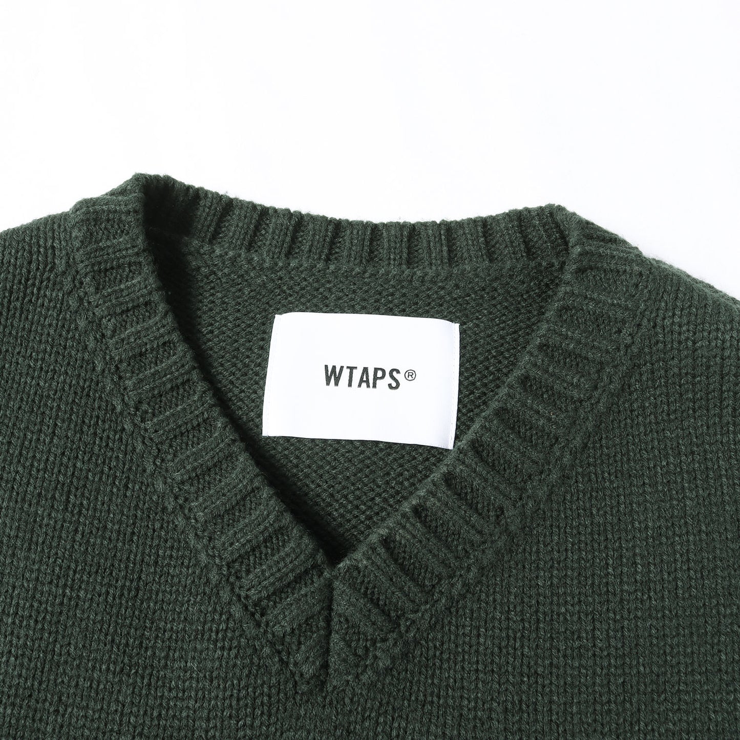 22AW ロゴマーク刺繍 アクリル Vネック ニットベスト (DITCH / VEST / ACRYLIC. CRST)