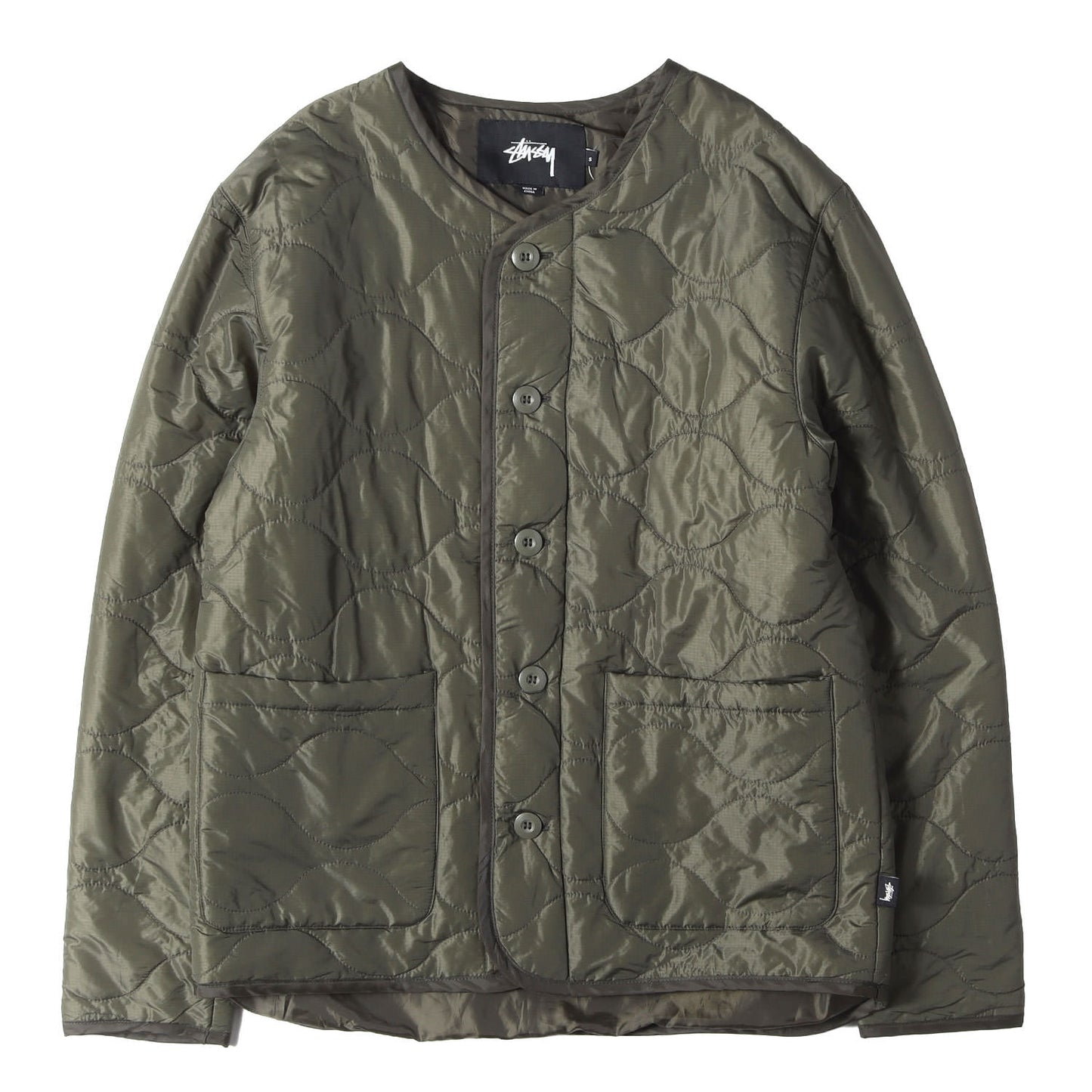 裏地ロゴプリント キルティング ミリタリー ライナー ジャケット (Quilted Military)