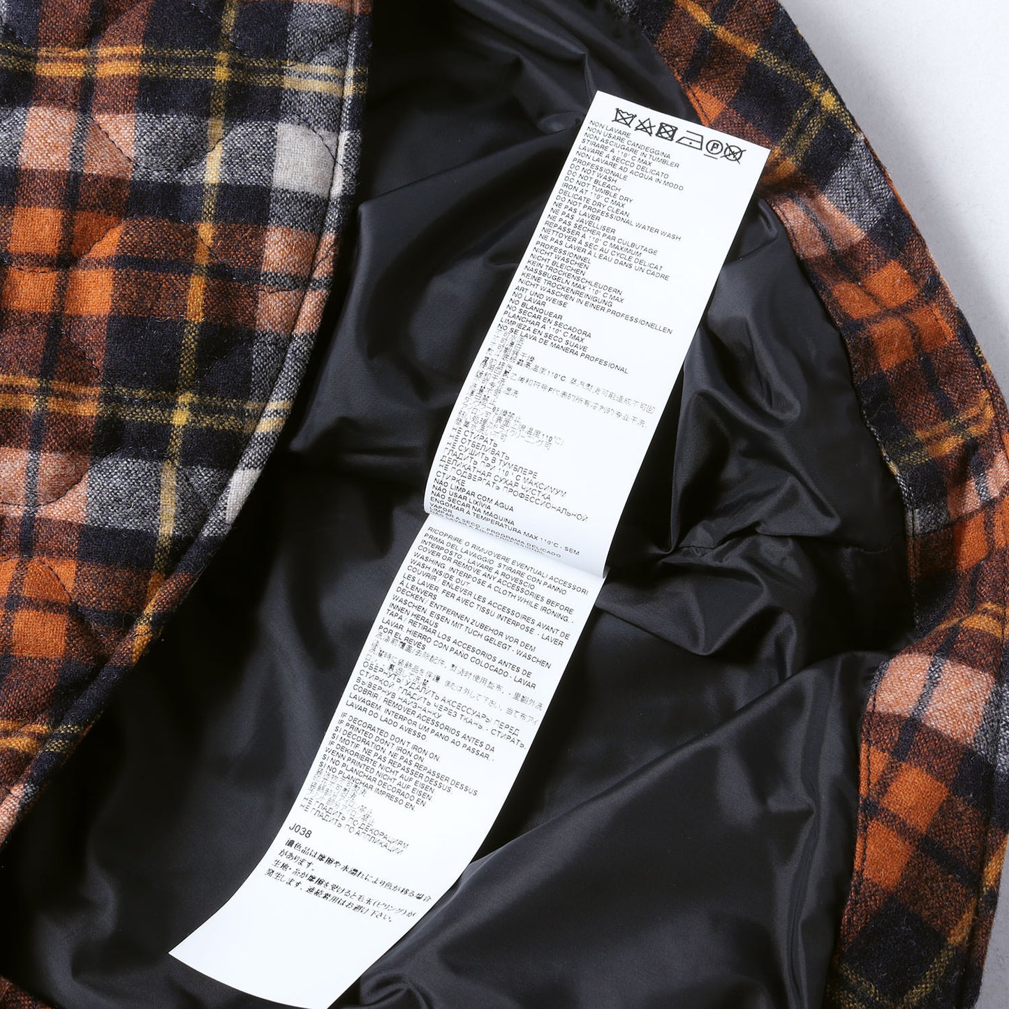 ナイロンパッチ付き チェック柄 スナップボタン 中綿 シャツジャケット (PADDED SHIRT)
