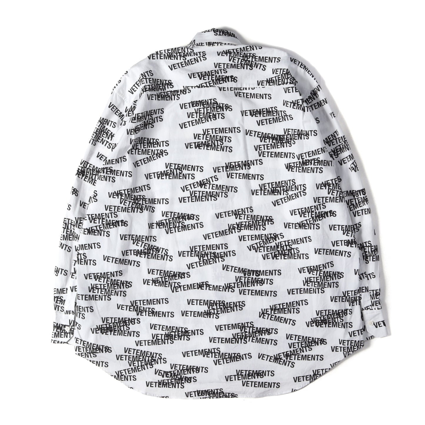オールオーバー スタンプロゴ オーバーサイズ コットン 比翼ボタン シャツ (All-over Stamp Logo Oversized Shirt)