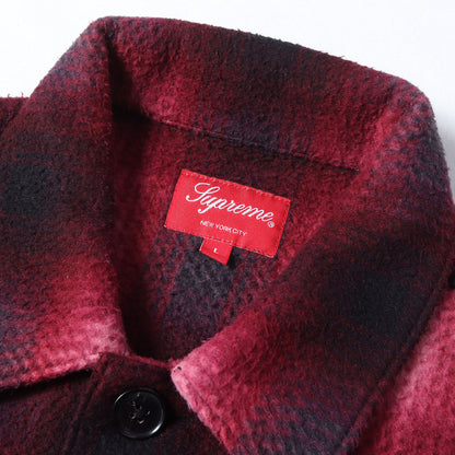 20AW オンブレ チェック フリース シャツ ジャケット (Shadow Plaid Fleece Shirt)