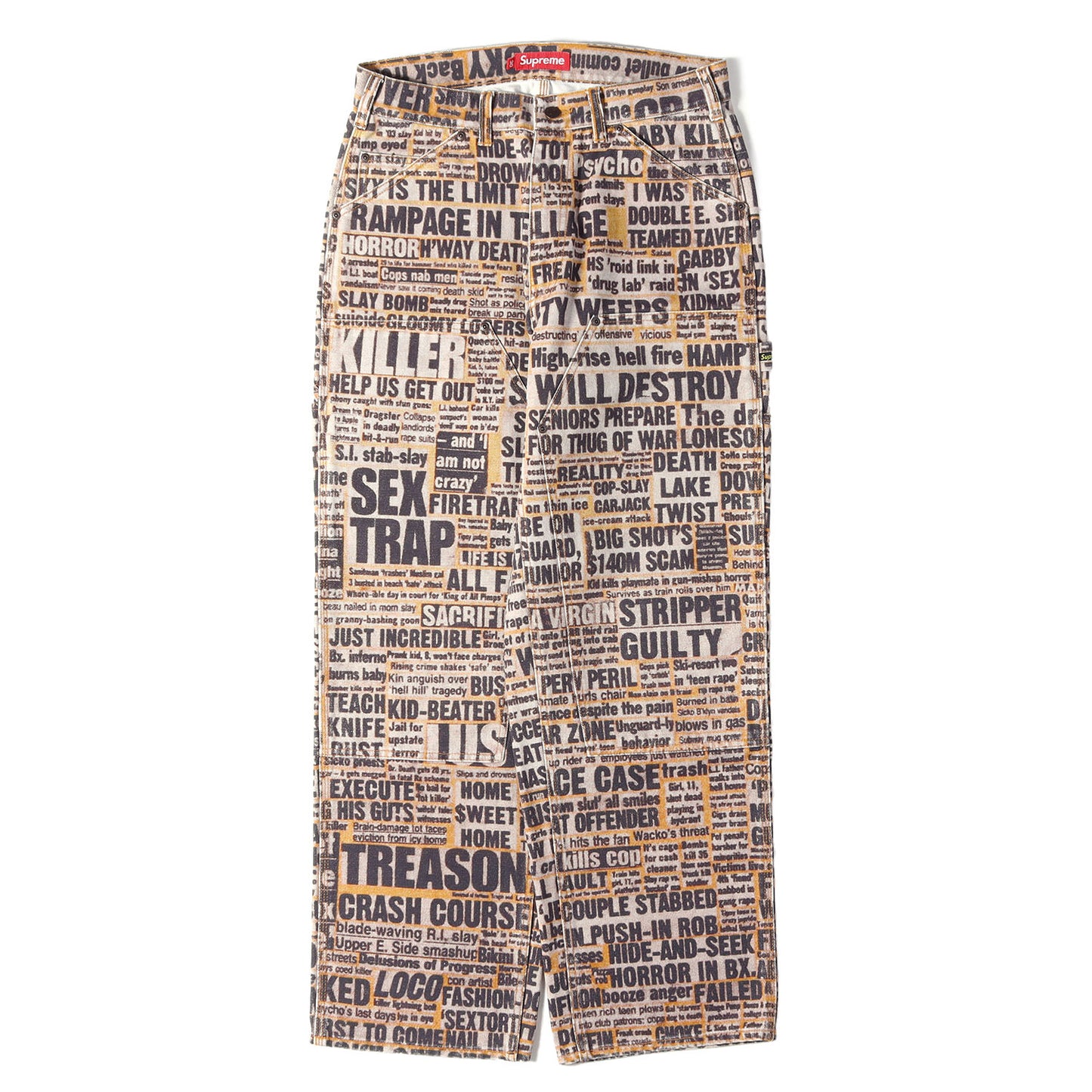 25AW ×Dash Snow メッセージロゴ コットンダック ダブルニー ぺインターパンツ (Dash Snow Double Knee Painter Pant)