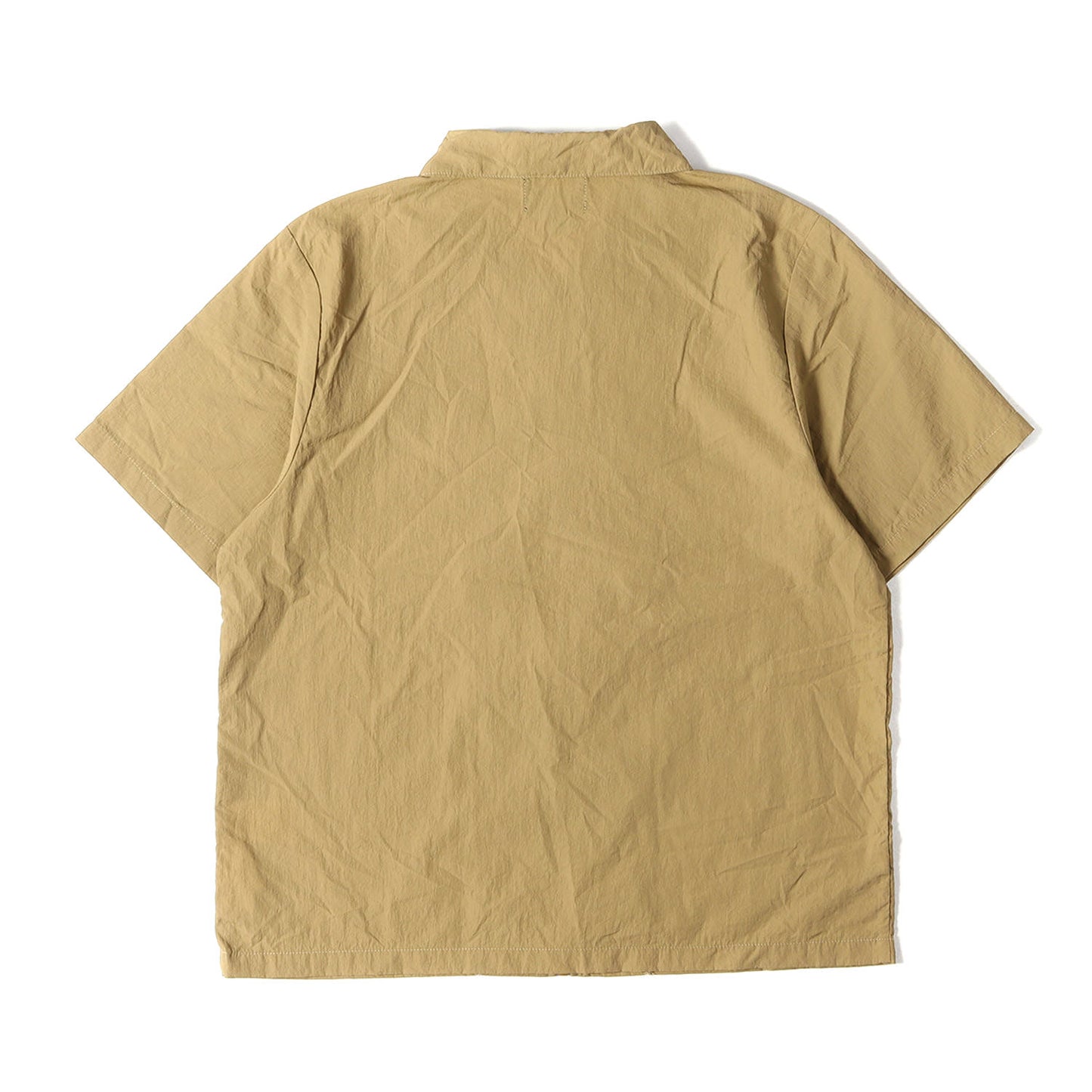 ストックロゴ プリント フルジップ ナイロン 半袖 シャツ (Stock Logo Zip S/S Shirt)