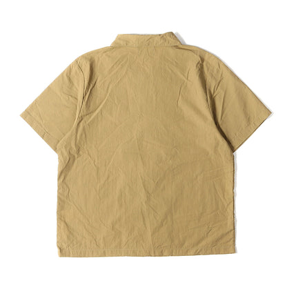 ストックロゴ プリント フルジップ ナイロン 半袖 シャツ (Stock Logo Zip S/S Shirt)