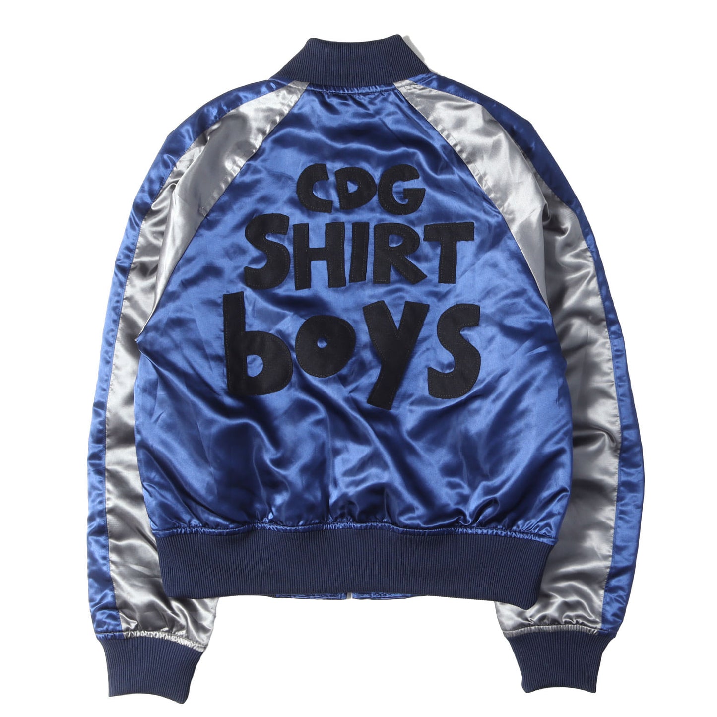 17SS アップリケロゴ フルジップ サテン スカジャン / CDG SHIRT Boys S25900