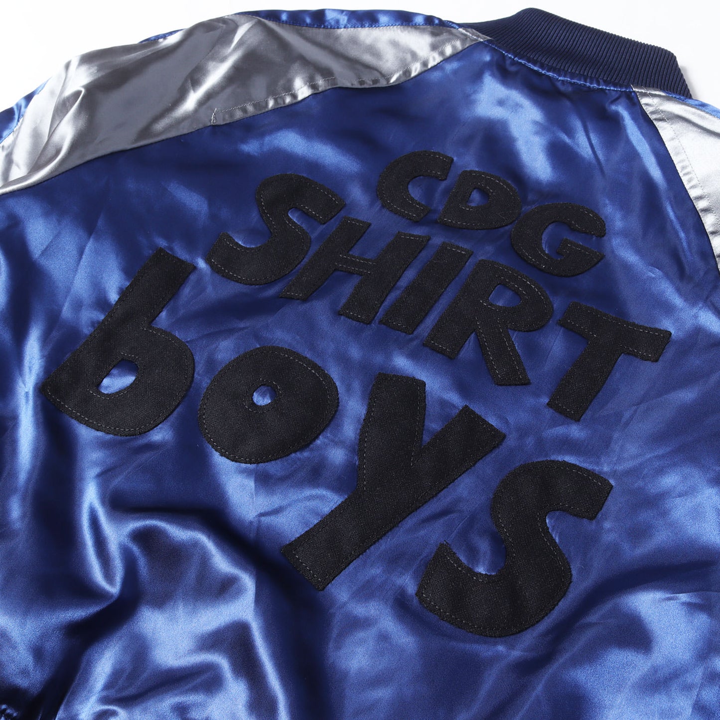 17SS アップリケロゴ フルジップ サテン スカジャン / CDG SHIRT Boys S25900