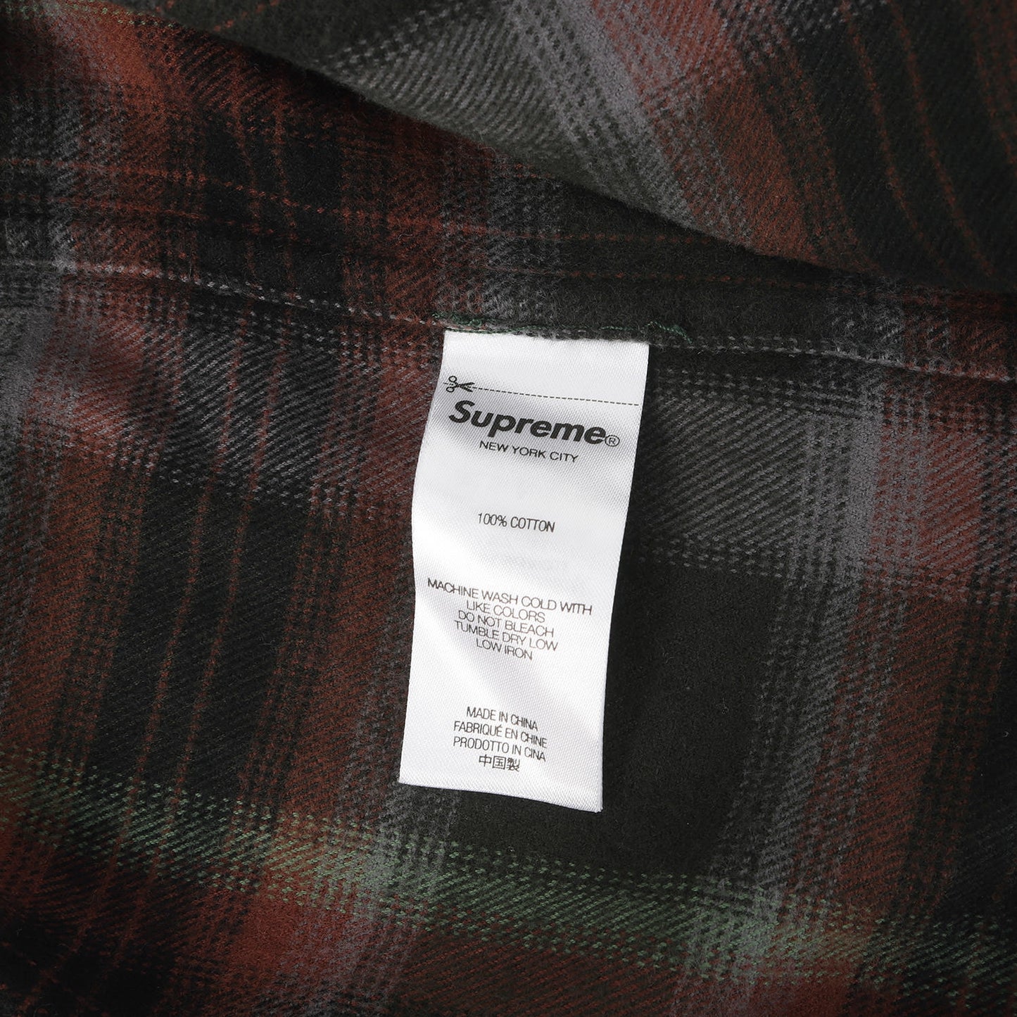 24SS オンブレチェック フルジップ フランネルシャツ (Shadow Plaid Flannel Zip Up Shirt)