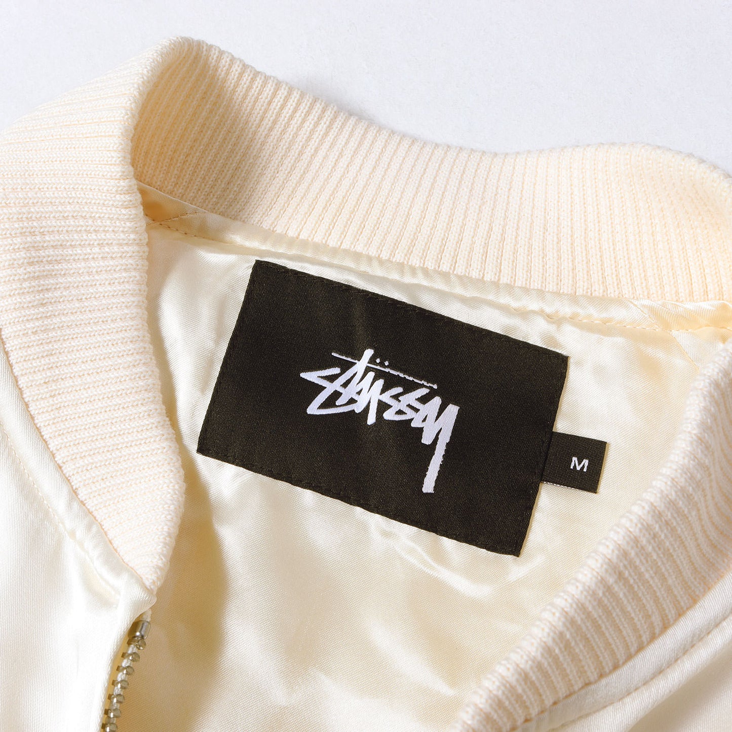 パームツリー / ストックロゴ 刺繍 フルジップ サテン スカジャン (Satin Palm Jacket)