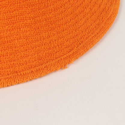Hロゴ刺繍 ワイドブリム パイル バケット ハット
