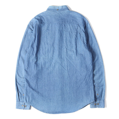 13AW ワイヤー柄 コーデュロイ 切替 BD デニム ボタンシャツ (Denim Corduroy Shirt)