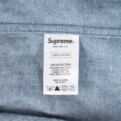 13AW ワイヤー柄 コーデュロイ 切替 BD デニム ボタンシャツ (Denim Corduroy Shirt)